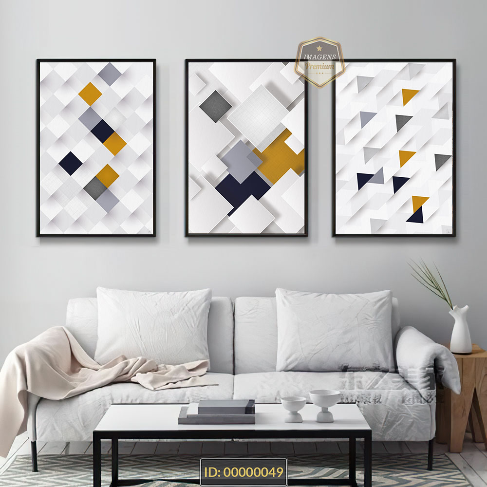 No momento, você está visualizando Arte abstrata estilo 3D geométrica moderna nas cores neutras
