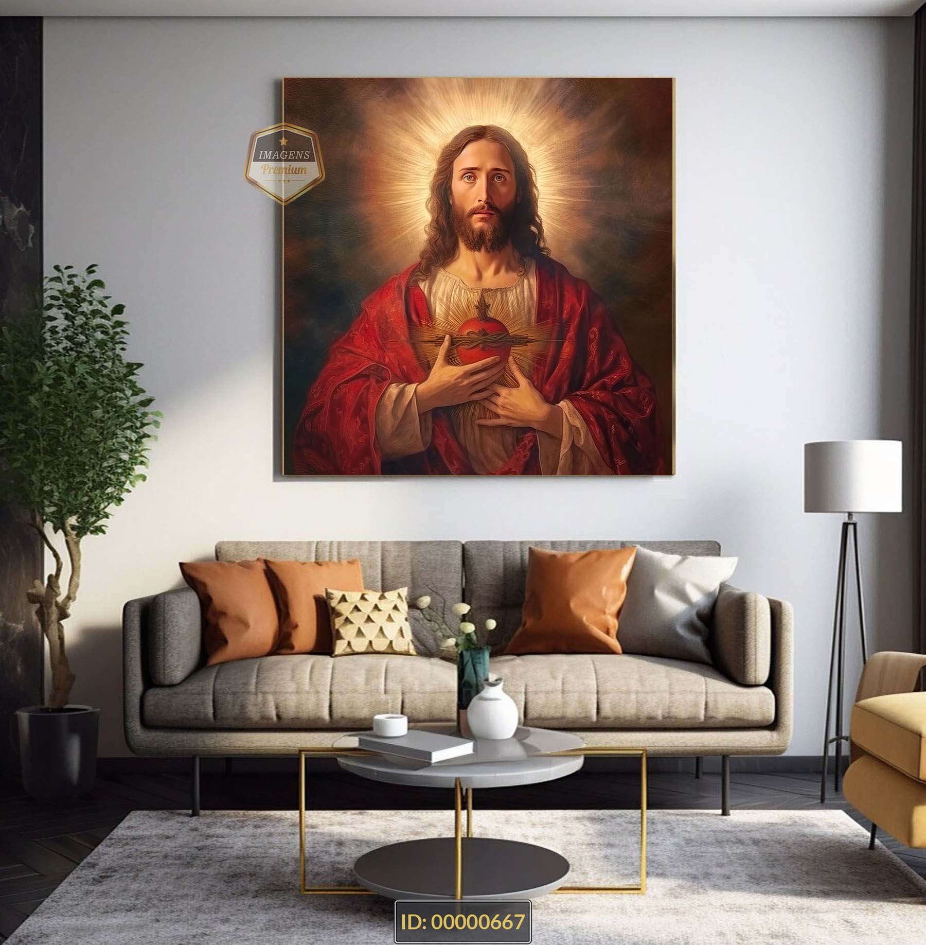 No momento, você está visualizando Arte IA abstrata sagrado coração de Jesus elegance minimalista moderna super luxo